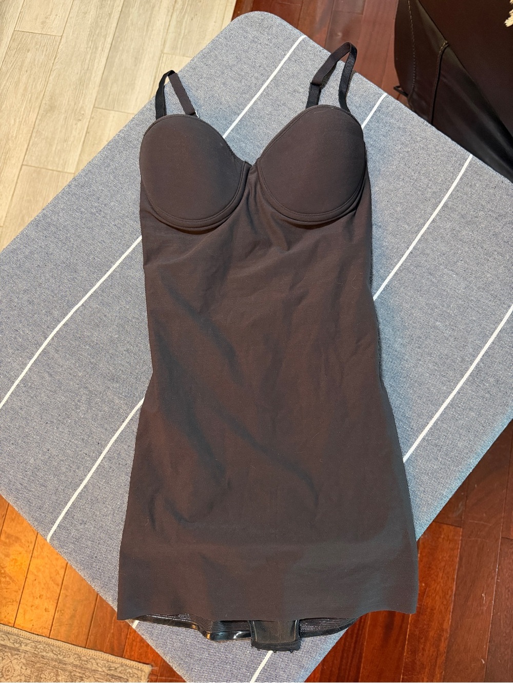 Ambrielle 34B Black Shapewear Slip Built In Underwire Bra